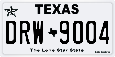 TX license plate DRW9004