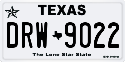 TX license plate DRW9022