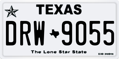 TX license plate DRW9055