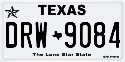 TX license plate DRW9084