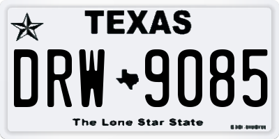 TX license plate DRW9085