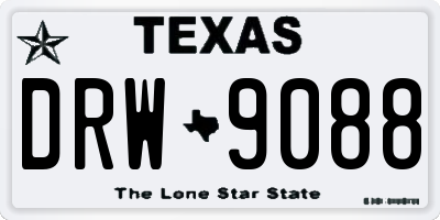 TX license plate DRW9088