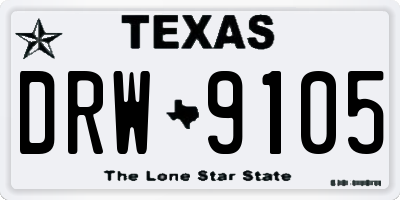 TX license plate DRW9105