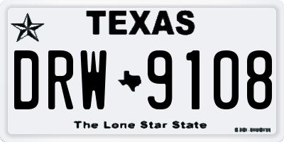 TX license plate DRW9108