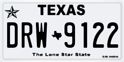 TX license plate DRW9122
