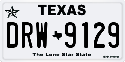 TX license plate DRW9129