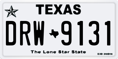TX license plate DRW9131