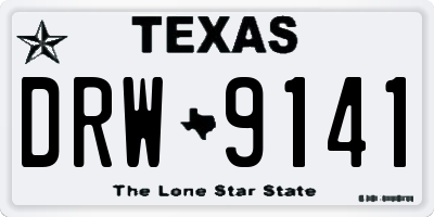 TX license plate DRW9141