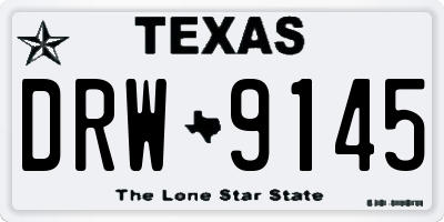 TX license plate DRW9145