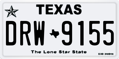 TX license plate DRW9155
