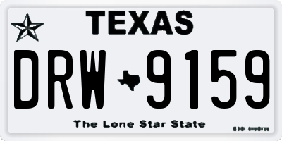 TX license plate DRW9159