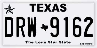 TX license plate DRW9162
