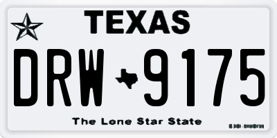 TX license plate DRW9175