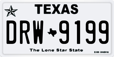 TX license plate DRW9199