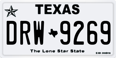 TX license plate DRW9269