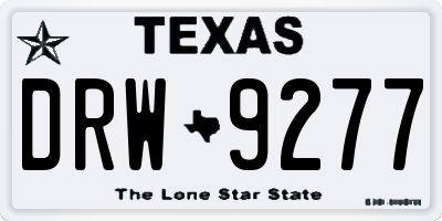 TX license plate DRW9277