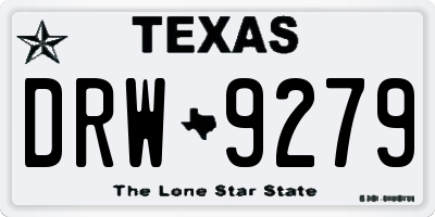 TX license plate DRW9279