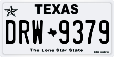 TX license plate DRW9379