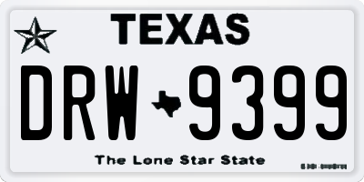TX license plate DRW9399