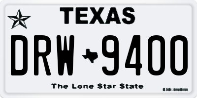 TX license plate DRW9400