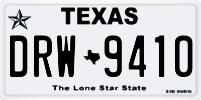 TX license plate DRW9410