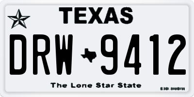 TX license plate DRW9412