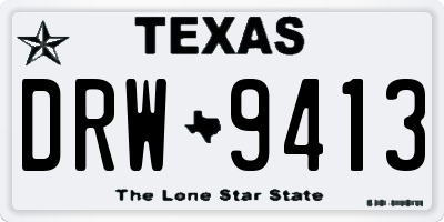 TX license plate DRW9413