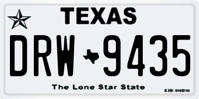 TX license plate DRW9435