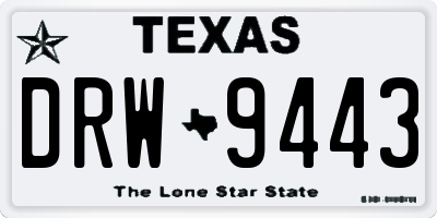 TX license plate DRW9443