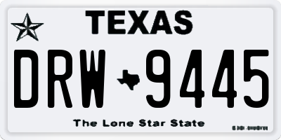 TX license plate DRW9445