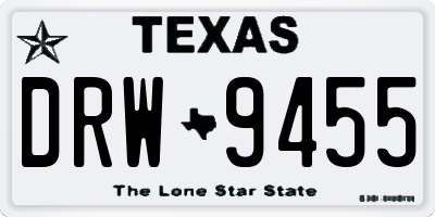 TX license plate DRW9455