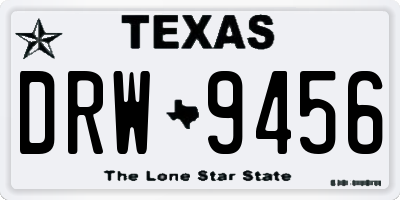 TX license plate DRW9456