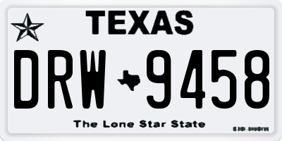 TX license plate DRW9458