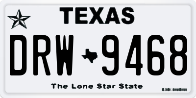 TX license plate DRW9468