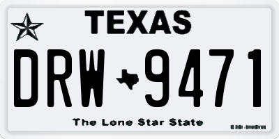 TX license plate DRW9471