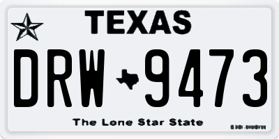 TX license plate DRW9473