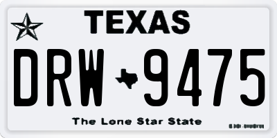 TX license plate DRW9475