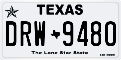 TX license plate DRW9480