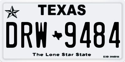 TX license plate DRW9484