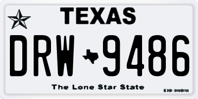 TX license plate DRW9486