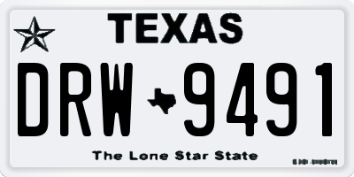 TX license plate DRW9491