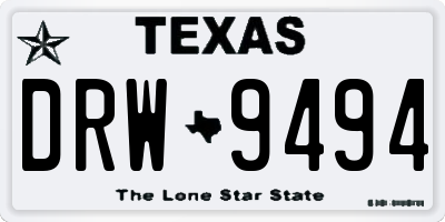 TX license plate DRW9494