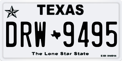 TX license plate DRW9495