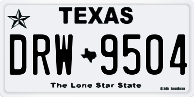 TX license plate DRW9504
