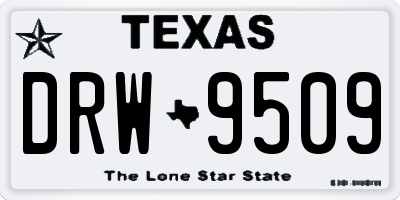 TX license plate DRW9509