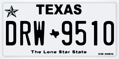 TX license plate DRW9510