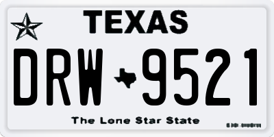 TX license plate DRW9521