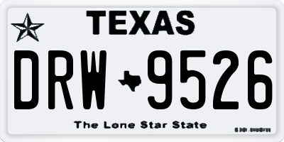 TX license plate DRW9526