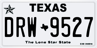 TX license plate DRW9527