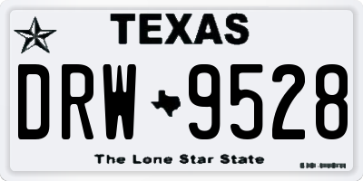 TX license plate DRW9528